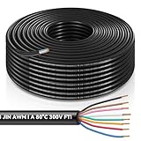 BILIPLE Fahrzeugkabel 8 adrig 5M Anhängerkabel 8 polig Camping Fahrzeugleitung mit Kabelquerschnitt 7x0.5mm² +1x0.75mm² Fahrzeugleitung für Anhänger Beleuchtung