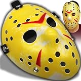 Retoo Jason Horror-Hockey-Maske für Halloween-Kostüm, Cosplay Party Erwachsene, Festival Mann Frau Kinder, Freitag der 13 Eishockey