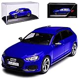 Generisch A*u*d*i A4 RS4 B9 Avant Kombi Nogaro Blau Ab 2015 1/43 Spark Modell Auto