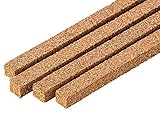 Korkstreifen | Parkett Dehnungsfuge | Dehnungsstreifen aus Kork | Gleisunterlage Modelleisenbahn & Modellbau | Naturkork aus Portugal – Streifen 900 x 10 x 10 mm, 10er-Pack
