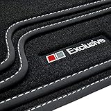 tuning-art A31 Fußmatten Exclusive-Line für Audi A6 4F C6 Avant 2006-2011, Naht:Silber