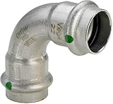 Viega 2316 Sanpress-Kurve 90º 2316, Durchmesser 15 mm, Edelstahl