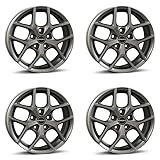 4x Borbet Felgen Y 7.0x17 ET40 5x100 titan matt kompatibel mit VW Bora Cross Golf Polo T-Cross Taigo