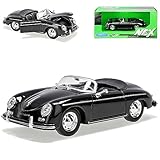 Welly Porsche 356A Speedster Cabrio Offen Schwarz 1955-1959 1/24 Modell Auto