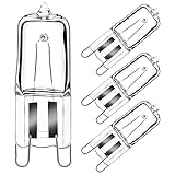 GMY Backofenlampe 25W 300 Grad, Halogen G9 Oven Lampe 25W 230V Für Backofen- und Mikrowellenanwendungen, Ersatzteile für Mikrowellen Hitzebeständige Glühbirnen 4er Pack