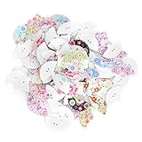 CCBUY Nähen Dekorationszubehör Nähzubehör Nähknopf Fächerform Holzknopf Holzknopf Tresortüren for Fenster Knöpfe für Nähen von Handarbeiten