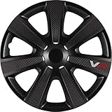 kh Teile Radkappen 15 Zoll VR Black schwarz 15" 1-Fach lackiert Radzierblenden 4er Set komplett