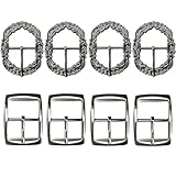 GTNCE 8 Stück Trachten Gürtelschnallen Set, Antik Metall Gürtelschnallen, Retro Ersatzschnalle für Gürtel Herren Damen, chnalle für Lederhosen Trachtenhosen Hosenträger