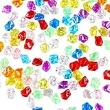 ARZASGO 1000 Stück Acrylkristalle Ice Rocks Farbige Edelsteine für Vasenfüller, Tischstreuung, Partygunst, Hochzeitsdekoration, Kunsthandwerk (1,5cm)