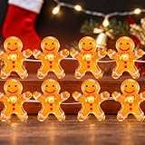 Leikedun Weihnachten Deko Lichterkette, 3M 30 LED Lebkuchenmann Lichterketten Batteriebetrieben, Weihnachtsdeko Innen Außen für Weihnachtsbaum Schlafzimmer Kamin Balkon Party Garten