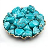 SigMntun Türkis Trommelsteine 2.0 cm, 170 g – polierte Edelsteine, natürliche Kristalle & Heilsteine, Halbedelsteine, bunte Glückssteine für Chakra, Deko & Mineralien Set