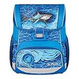 Herlitz Unisex Kinder Loop Blue Shark Schulranzen, Multicoloured