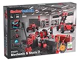 fischertechnik 536622 ADVANCED Mechanic & Static 2 – Bausatz für Kinder ab 9 Jahren, Experimentierkasten mit 30 Modellen, inkl. Motor, fördert technisches Verständnis, Rot