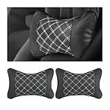 JNNJ Nackenstütze Kissenauflage Unterstützung, Auto Nackenkissen Atmungsaktiv, Auto Rest Kissen Sitz ​Kopf Kopfstütze ​Unterstützung für Nackenstützenkissen(Weiß)