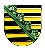 FahnenMax® Pin Anstecker Sachsen Wappen