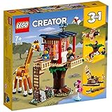 LEGO 31116 Creator 3-in-1 Safari-Baumhaus - Katamaran - Flugzeug Spielzeug, Set mit Giraffe und Löwe für Safari-Tierfans ab 7 Jahre