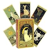 VYIBPDY Tarot Karten,tarotkarten mit Buch für anfänger – Cats Rule The Earth(10,6 * 6,2cm)