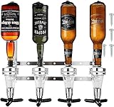 FWEEK Flaschenhalter Bar mit 30ml Dosierer, 4 Flaschen Bar Butler und Dosierer für Hausbar, Schnaps, Shot-Einteiler