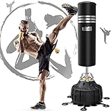 Dripex Boxsack Erwachsene Freistehender Standboxsack MMA Boxpartner Boxing Trainer Heavy Duty Boxsack mit Saugfuß