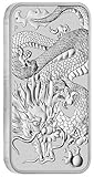 Silbermünze 1 Unze Drache Rectangular 2022 Silber oz Silberbarren Perth Mint in Münzkapsel