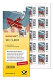 10 Briefmarken Deutsche Post 1,10 EUR Kompaktbrief inkl. 10 Umschläge DIN LANG (Luftpost)