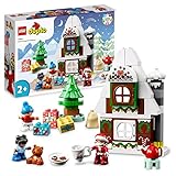 LEGO 10976 DUPLO Lebkuchenhaus mit Weihnachtsmann Figur, Weihnachtshaus-Spielzeug, Kleinkinder ab 2 Jahren