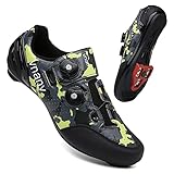 VNANV Fahrradschuhe für Herren Damen Rennrad MTB Schuhe Kompatibel mit Look SPD SPD-SL Delta Cleats, Kompatibel mit Peloton Fahrradschuhe Unisex Fahrradschuhe drinnen/draussen (Tarngrün, Numeric_42)