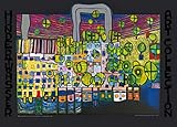 kunst für alle Kunstdruck/Poster: Friedensreich Hundertwasser Löwengasse - hochwertiger Druck, Bild, Kunstposter, 67x48 cm