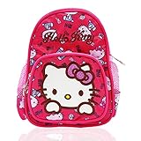 Schultasche für Kinder, Hello Kitty Rucksack, Hello Kitty Kinderrucksack, Mädchen Junge Kleiner Rucksack, Kleiner Kinderrucksack für Kindergarten (Rose Rot)