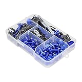 JNNJ 177 PCS Schraubensatz Motorrad Verkleidung Schrauben Kit, Motorrad Windschutzscheiben Verkleidungsschrauben, Motorräder modifizierte Zubehör Schraubensatz(Blau)