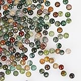 LeisuDay ca. 180 Stück Edelstein Perlen Rund Ø 4mm - Natürliche Indische Achat - Edelsteine Halbedelsteine Steinperlen Lose Perlen für Armbänder Halsketten Schmuck Basteln Auffädeln