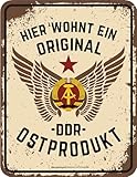 Deko Blechschild Original DDR Ostprodukt als Geschenk für Ossis