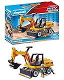 PLAYMOBIL | City Action | Bagger mit 360°-drehbarem Aufbau | Spielzeug für Kinder ab 4 Jahren | 71407