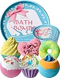 Aofmee Badebomben Geschenkset, 6pcs Badekugeln, Geschenke für Frauen, Freundin, Kinder, Geschenk für Mama, Badezusatz, Schaumbad, Badezusatz Kinder, Badekugel für Geburtstags Weihnachts Valentinstag