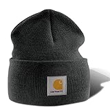Carhartt Wintermütze für Sie und Ihn, OFA, 100% Polyacryl,elastisch, Grau, Einheitsgröße