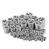 Einsätze Set, 60pcs Edelstahl Drahtgewinde Reparatur Hülsen Einsatz Sortiment, M3 M4 M5 M6 M8 M10 M12 Set, Gewinde Reparatur Set