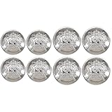 8 Stück Hosenknopf,Knöpfe für Mantel,18mm/25mm Vintage Antike Deko Knöpfe für Jeans Strickjacke Anzüge Uniform DIY Basteln,Metall Buttons zum Annähen,Jackenknopf Trachtenknöpfe,Metallknöpfe (Silber)