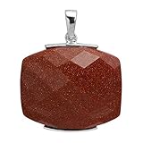 Jewel24 Kettenanhänger echt Silber 925 Sterling mit Goldfluss großer Vario Clip-Anhänger