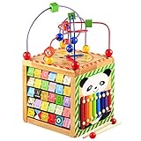 Lewo Motorikspielzeug Baby Kleinkindspielzeug Aktivitätszentrum buntes Holz Spielcenter Lernspielzeug für Kinder