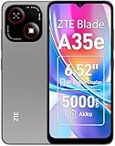 ZTE Blade A35e, Android-Handy，Smartphone ohne Vertrag: 2GB+64GB Speicher, Silvery Gray, 5000 mAh Batterie & 6.52" HD+Display