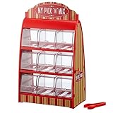 Cepewa Süssigkeitenspender Retro Süßigkeitenautomat mit Zange Weingummi Spender 50er Jahre Fruchtgummi Jellybeans Theke