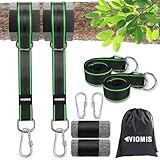 Viomis Schaukel & Hängematte Befestigungsset 900KG – Komplettpaket mit 150cm Gurten, Karabinern, D-Ringen, Baumschutz & Aufbewahrungstasche, Universelle Nutzung für Garten und Outdoor