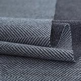 Zeitloser Stil mit unserem klassischen Fischgräten-Wollstoff, ideal für Ihr nächstes Nähprojekt (hellgrau)