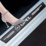 MINGCHUO 4 Stück Auto Einstiegsleisten Schutz für,Kohlefaser Auto Türeinstiegsschutz Aufkleber,Auto Türschweller Schutz mit Logo