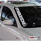 myrockshirt MazdaAufkleber 55 cm Reflexfolie leuchtet reflektiert Tuning Sticker Decal `+ Bonus Testaufkleber Estrellina-Glückstern®, gedruckte Montageanleitung