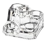 Teelichthalter 5er Kerzenhalter Lucio Glas Bleikristall Höhe 10 cm transparent