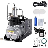 TUXING PCP Luftkompressor 4500Psi/300Bar Paintball-Kompressor, Hochdruck-Luftkompressor für Autoreifen Pcp Luftgewehr, Scuba Tank Füllung (mit Dual Cooling System) TXES021-1