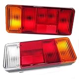 2x Rücklicht Rückleuchte Heckleuchte Rechts Links für LKW Anhänger Pritsche Kompatibel Mit Iveco Daily Peugeot Boxer Fiat Ducato Citroen Jumper 1991-2003 E-Prüf