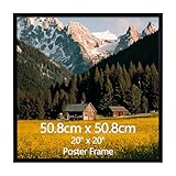 EYMPEU Bilderrahmen 50x50 cm, 1 Stück, Posterrahmen für die Wand, geeignet für Büros und Wohnungen, Schwarz