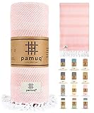 pamuq® Strandtuch XXL Saunatuch Hamamtuch 100% Baumwolle Oeko-TEX® Pestemal Duschtuch Handtuch Fouta Pareo Sarong Yoga Decke Sporttuch